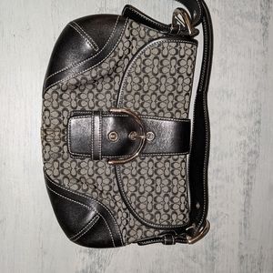 Vintage Black Coach Purse with Flap